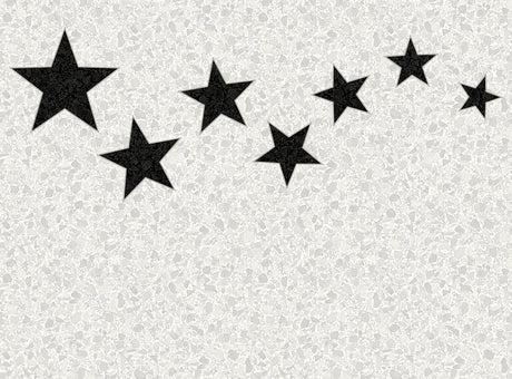 A-Street Prints Terrazzo Stars Black on Dove Grey Wall Mural