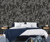 A-Street Prints Storybook Forest Charcoal Grey Wall Mural