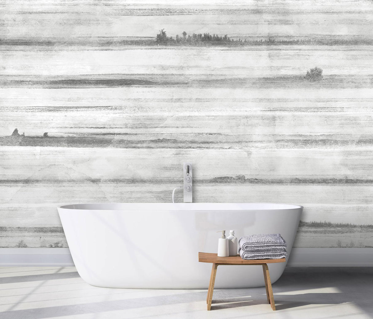 A-Street Prints Jet Set Dove Grey Wall Mural