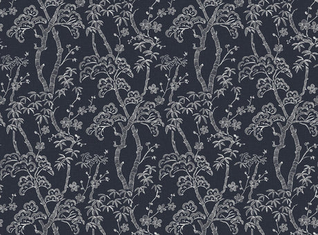 A-Street Prints Storybook Forest Denim Blue Wall Mural