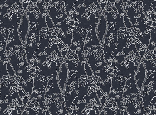 A-Street Prints Storybook Forest Denim Blue Wall Mural