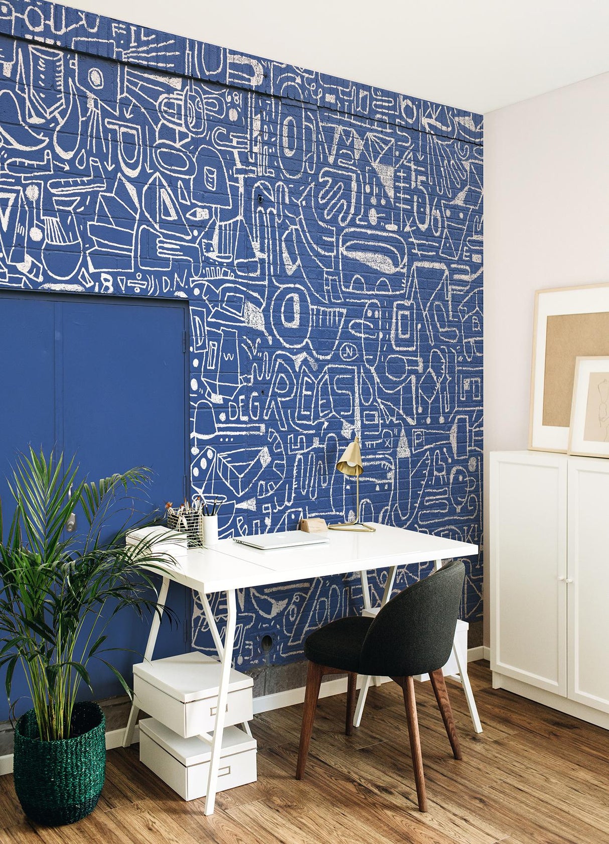 A-Street Prints Bushwick BKLYN Blue Wall Mural