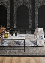 A-Street Prints BKLYN Bank Windows Black Wall Mural
