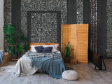 A-Street Prints BKLYN Bank Entrance Black Wall Mural