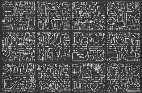 A-Street Prints BKYLN Bank Multi-Panels Black Wall Mural