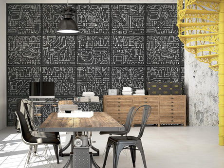 A-Street Prints BKYLN Bank Multi-Panels Black Wall Mural