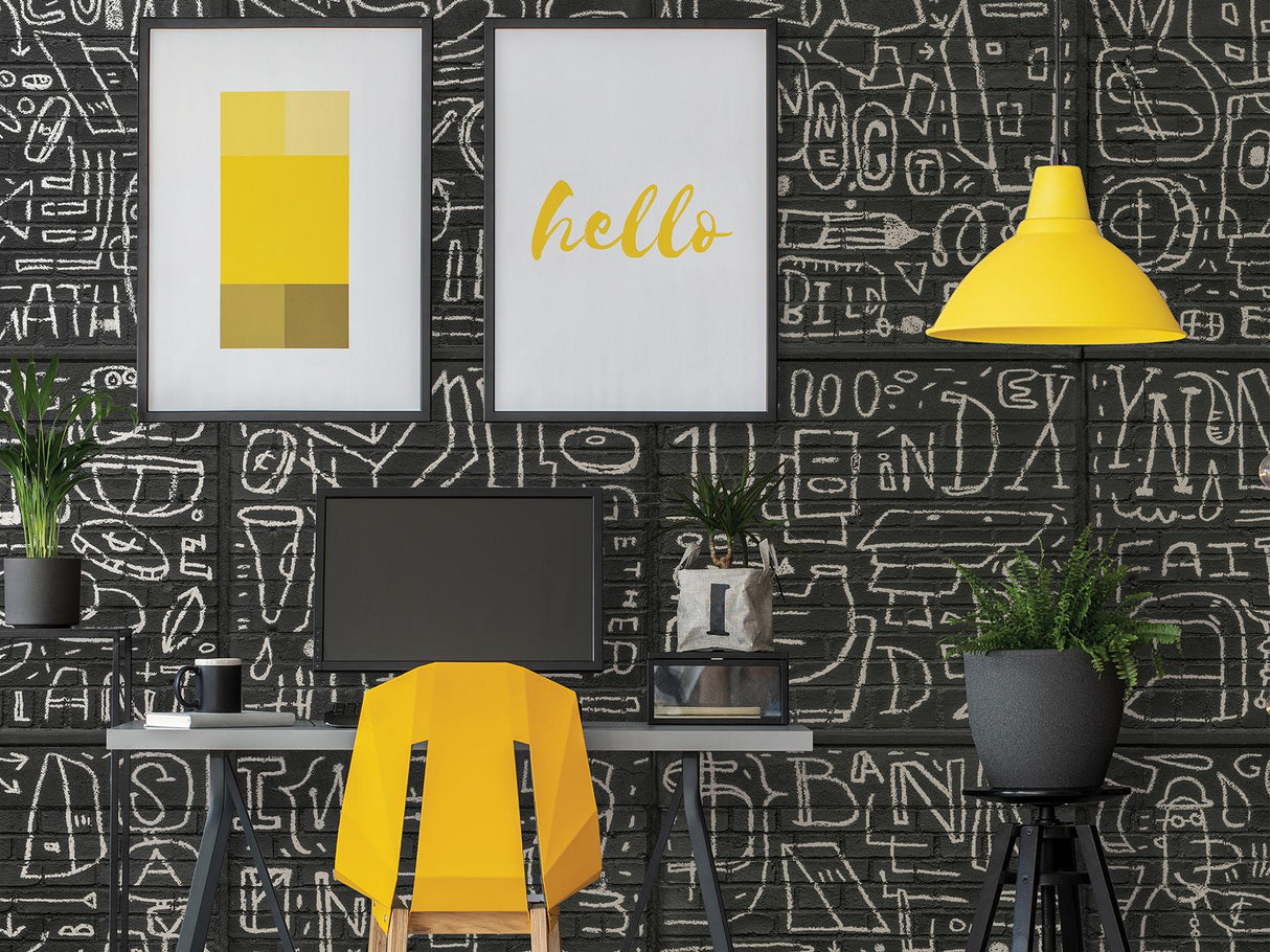 A-Street Prints BKYLN Bank Multi-Panels Black Wall Mural
