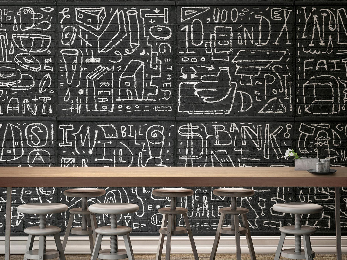 A-Street Prints BKYLN Bank Multi-Panels Black Wall Mural