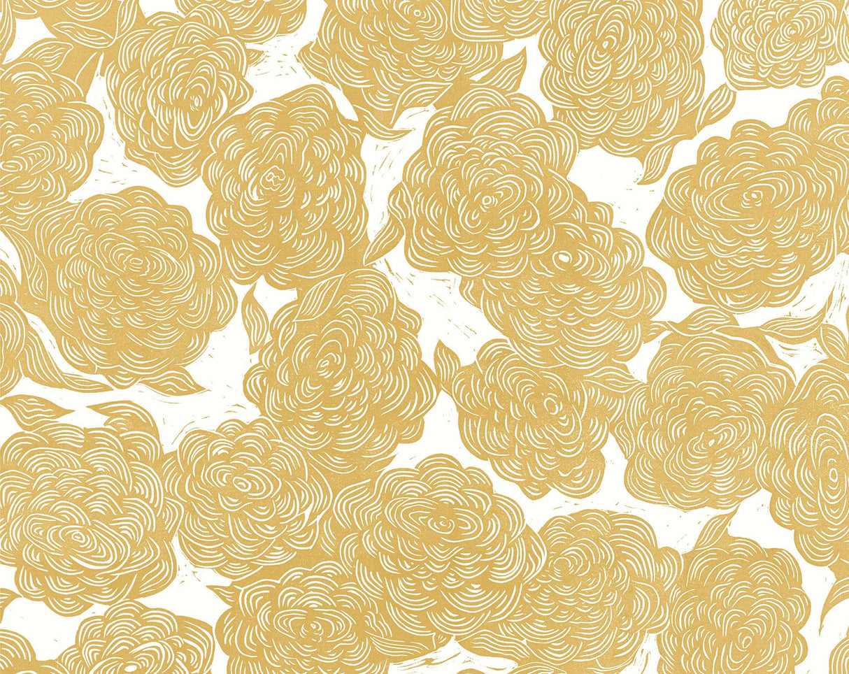 A-Street Prints Roses Ochre Wall Mural