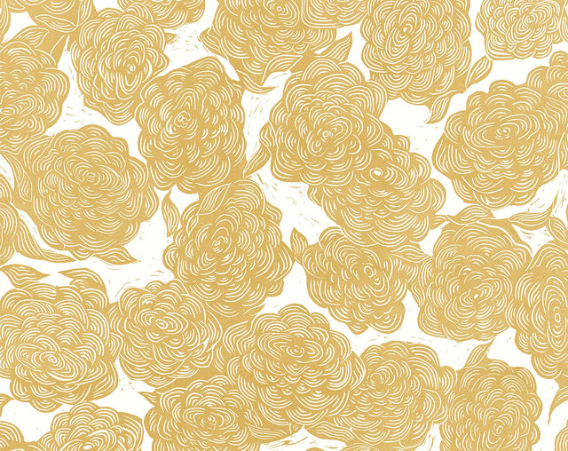 A-Street Prints Roses Ochre Wall Mural
