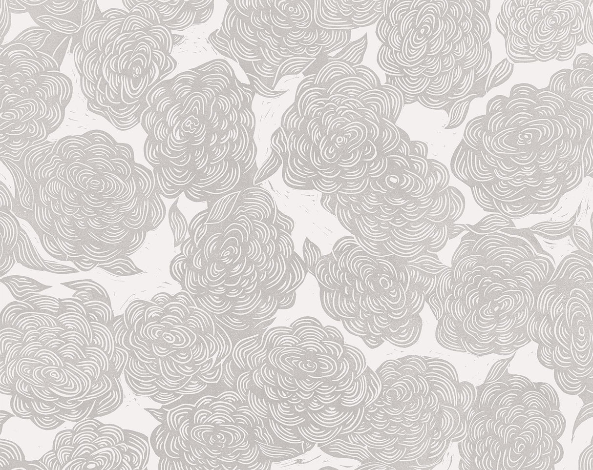 A-Street Prints Roses Grey Wall Mural