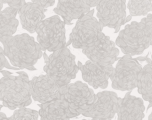 A-Street Prints Roses Grey Wall Mural
