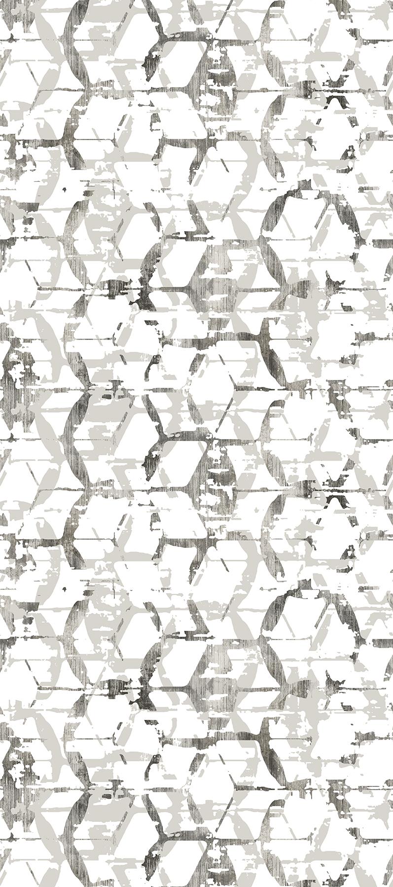 A-Street Prints Hex-A-Gone Dove Grey Wall Mural