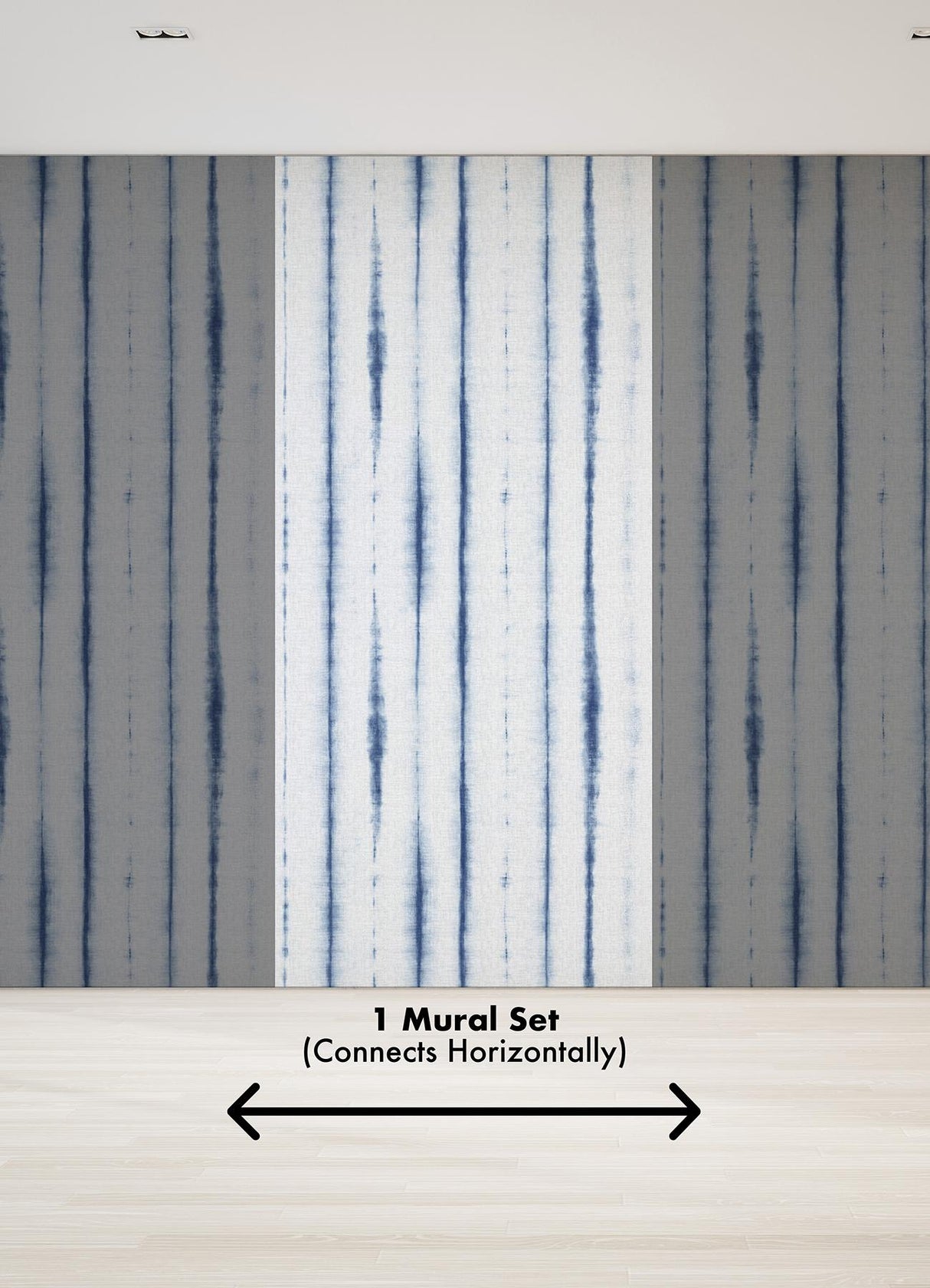 A-Street Prints Hello Shibori Denim Blue Wall Mural