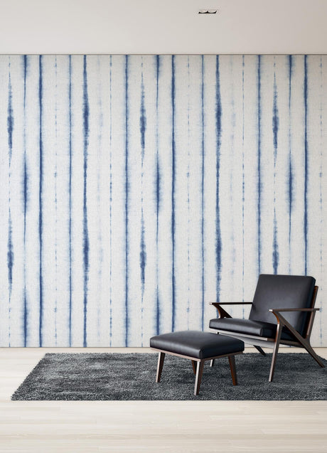 A-Street Prints Hello Shibori Denim Blue Wall Mural