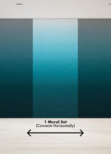 A-Street Prints Caribbean Sea Teal Blue Ombre Wall Mural