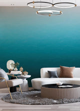 A-Street Prints Caribbean Sea Teal Blue Ombre Wall Mural