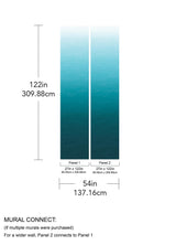 A-Street Prints Caribbean Sea Teal Blue Ombre Wall Mural