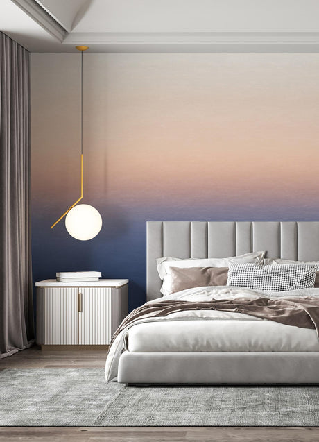 A-Street Prints Sunrise Orange & Blue Ombre Wall Mural