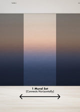 A-Street Prints Sunrise Orange & Blue Ombre Wall Mural