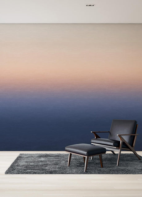 A-Street Prints Sunrise Orange & Blue Ombre Wall Mural