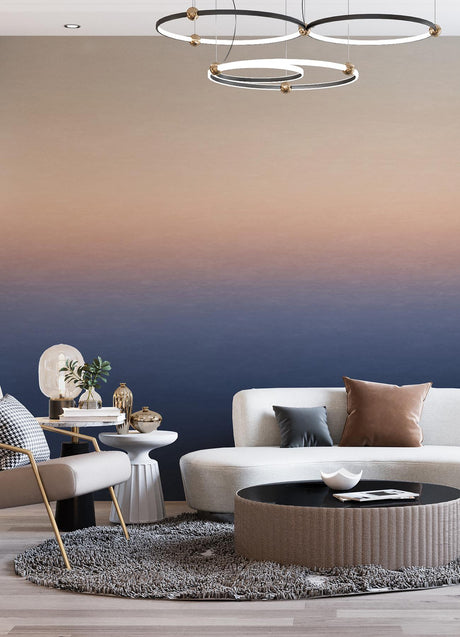 A-Street Prints Sunrise Orange & Blue Ombre Wall Mural