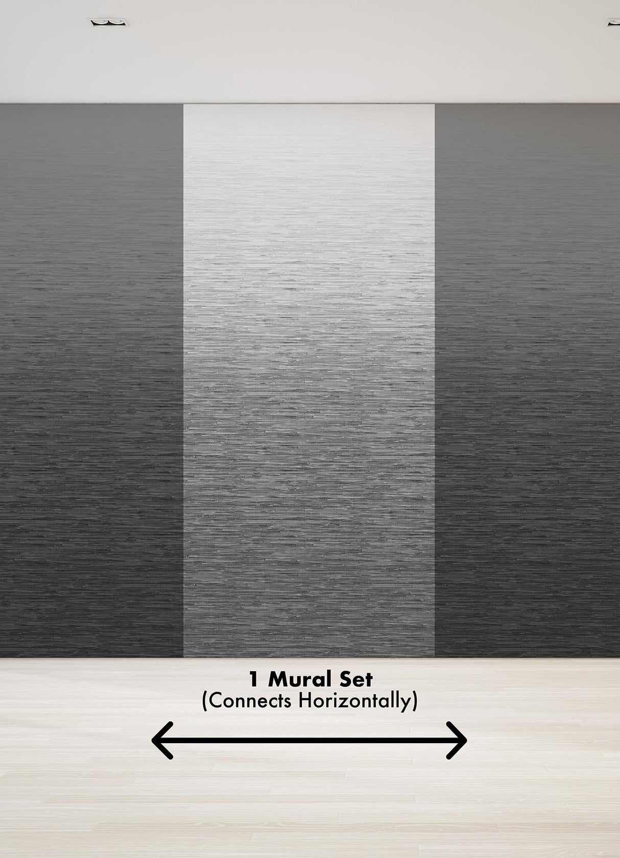 A-Street Prints Mist Light Grey Ombre Wall Mural