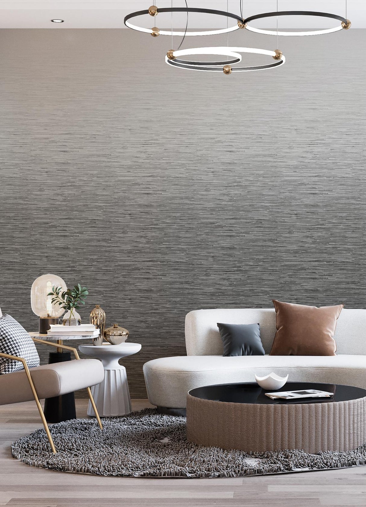 A-Street Prints Mist Light Grey Ombre Wall Mural