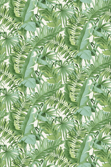 A-Street Prints Tropical Palm Leaf Green Wall Mural