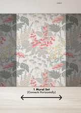 A-Street Prints Pink Paradise Pink & Dove Grey Wall Mural