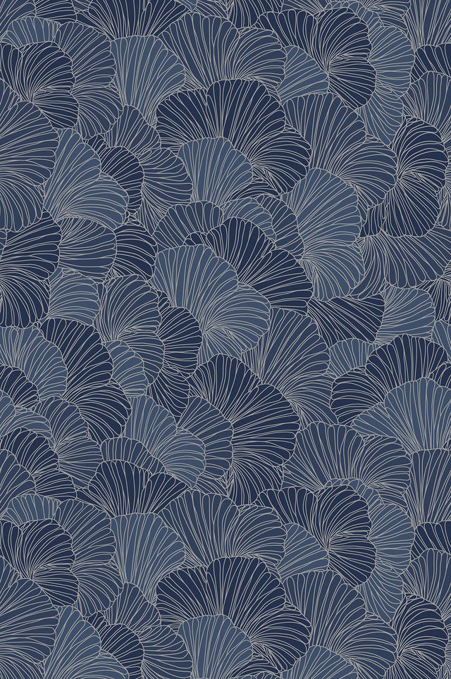 A-Street Prints Petals Royal Blue Wall Mural