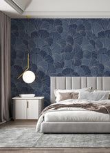 A-Street Prints Petals Royal Blue Wall Mural