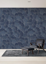 A-Street Prints Petals Royal Blue Wall Mural