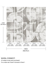 A-Street Prints Brushstrokes Dove Grey Wall Mural