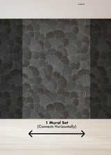 A-Street Prints Petals Charcoal Grey Wall Mural