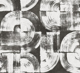 A-Street Prints Brushstrokes Charcoal Grey Wall Mural