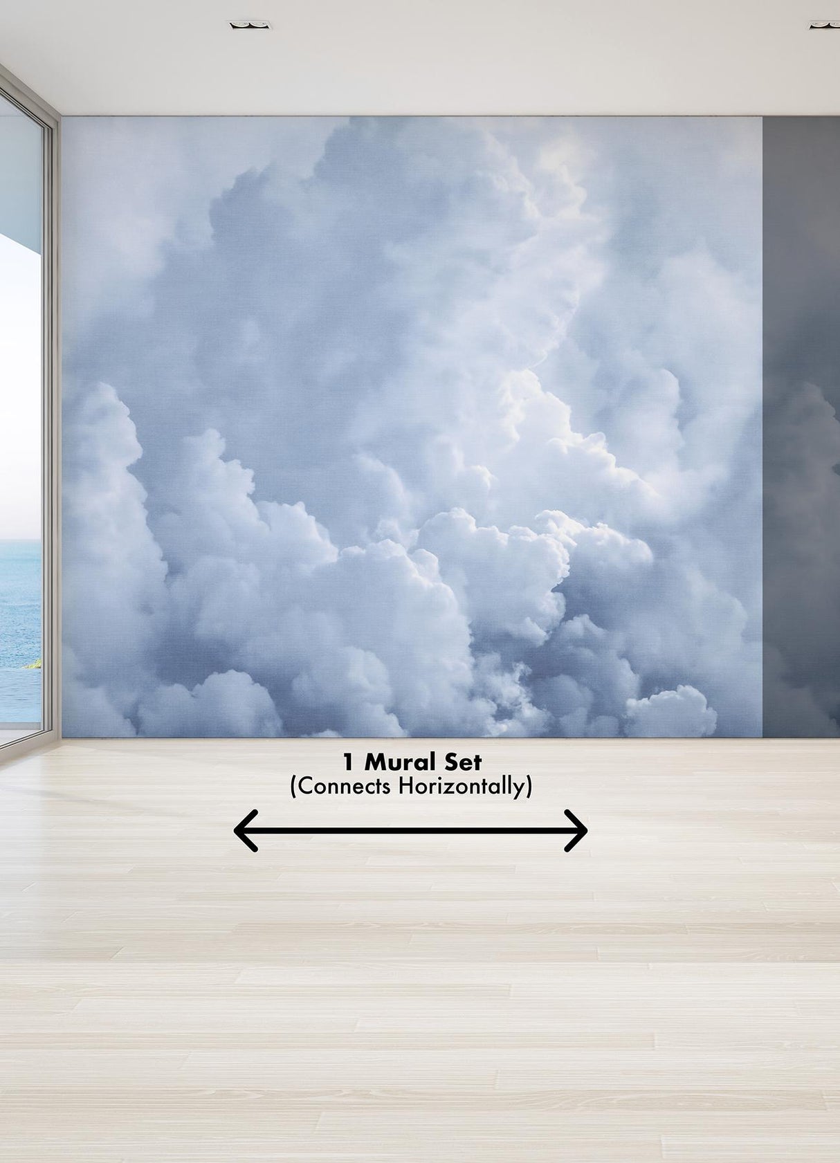 A-Street Prints In The Clouds Sky Blue Wall Mural