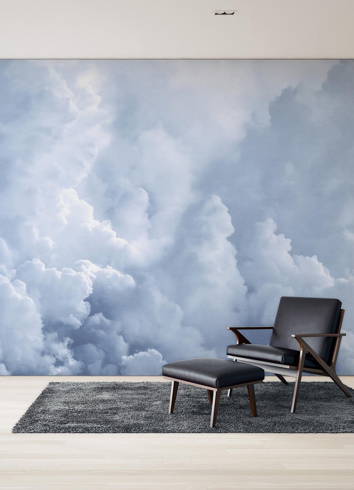 A-Street Prints In The Clouds Sky Blue Wall Mural