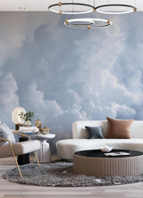 A-Street Prints In The Clouds Sky Blue Wall Mural