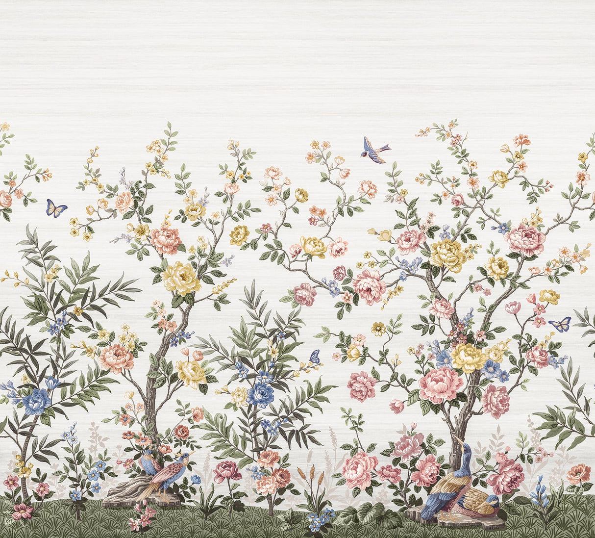 A-Street Prints Spring Chinoiserie Soft White Wall Mural