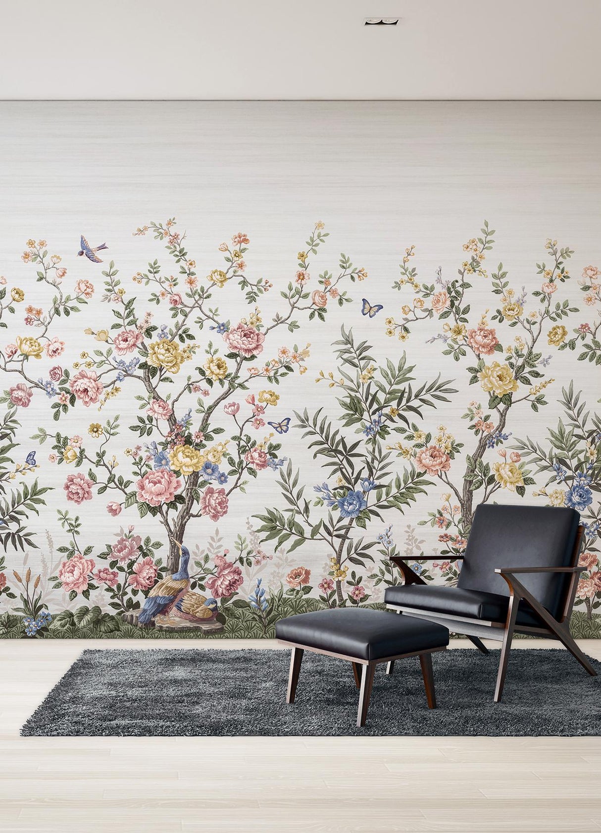 A-Street Prints Spring Chinoiserie Soft White Wall Mural