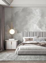 A-Street Prints In the Clouds Dove Grey Wall Mural