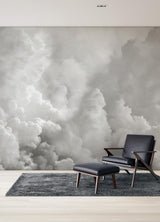 A-Street Prints In the Clouds Dove Grey Wall Mural