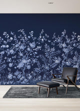 A-Street Prints Twilight Chinoiserie Midnight Blue Wall Mural