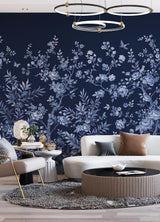 A-Street Prints Twilight Chinoiserie Midnight Blue Wall Mural