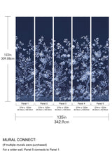 A-Street Prints Twilight Chinoiserie Midnight Blue Wall Mural