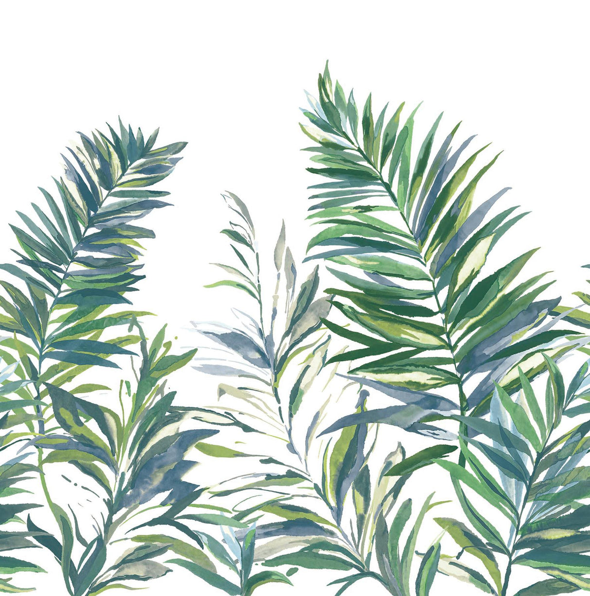 York Wallcoverings Swaying Palms Green & Blue Mural