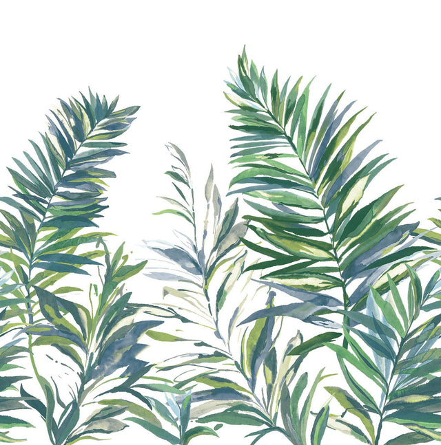 York Wallcoverings Swaying Palms Green & Blue Mural
