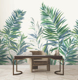 York Wallcoverings Swaying Palms Green & Blue Mural