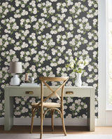 Rifle Paper Co. Hydrangea Black & White Peel & Stick Wallpaper